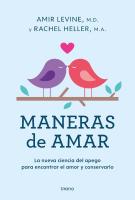 Cubierta del libro "Maneras de amar" escrito por Amir Levine